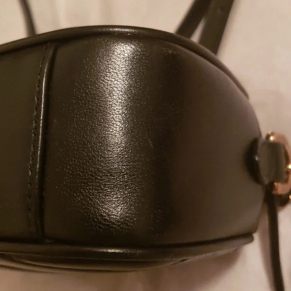 Tory Burch Leather Crossbody "Kira" Chevron Quilted Small Camera Bag, Black - Picture 7 of 13